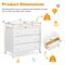 Baby Changing Table Infant Diaper with 3 Drawers and Safety Belt
